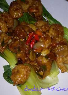 Udang krispi pokcoy asam manis pedas. #BikinRamadhanBerkesan