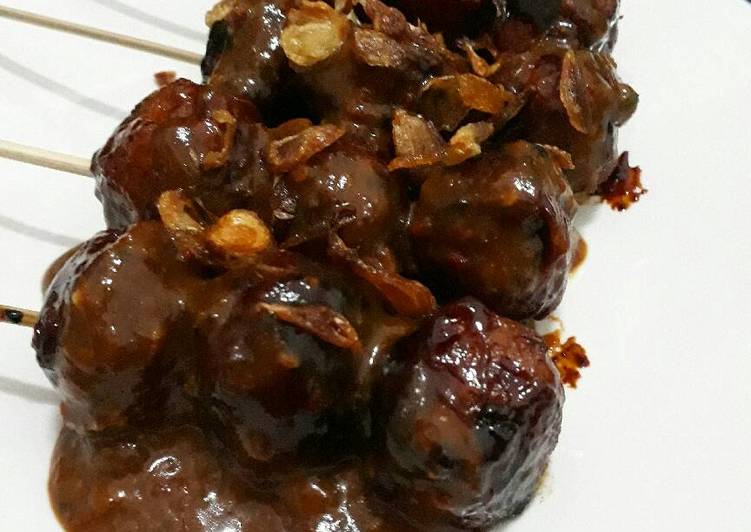 resep makanan Bakso (ayam) Bakar Bumbu Sate