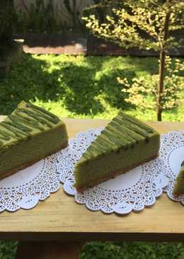 Matcha cheesecake panggang