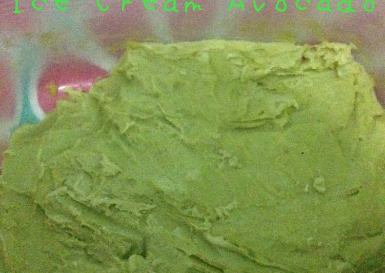 bahan dan cara membuat Ice cream avocado