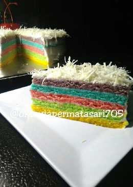 Rainbow cake kukus