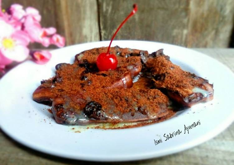 resep masakan Pisang Goreng Coklat Kismis Taburan Palm Sugar Aroma Spiku
