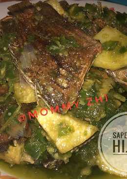Sapek Lado Hijau (ikan asin sepat balado)