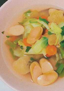 Sup sayur baso sosis
