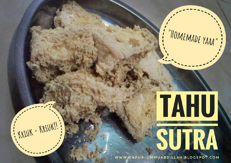 bahan dan cara membuat Tahu sutera - tahu sutra - (tahu pong) - tahu kriuk