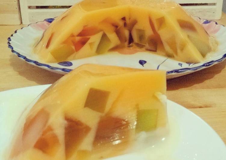 gambar untuk resep Puding Susu Kaca Rasa Mangga