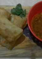 Lumpia sayur sederhana saus asam pedas