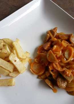 Kentang goreng saus bawang bombai