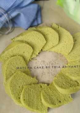 Bolu Matcha Kukus (dengan serbuk minuman matcha)