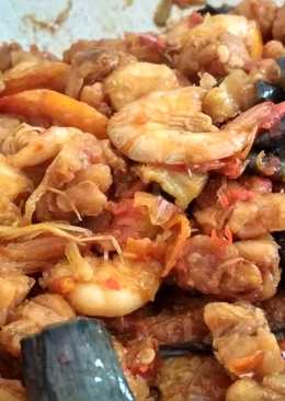 Udang, Tempe, Terong balado