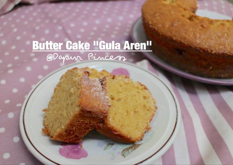 resep lengkap untuk Butter Cake Gula Aren
