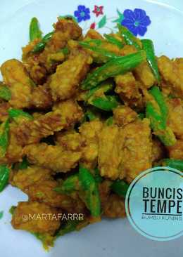 Buncis tempe bumbu kuning