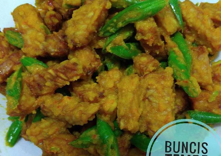 resep makanan Buncis tempe bumbu kuning