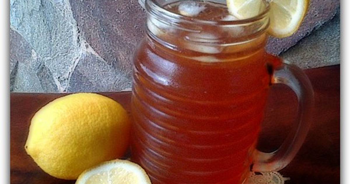 Resep Honey LEMON ICE TEA with soda water