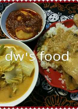 Lunchboxset ala dw's food(rendang ayam,gulai kapau,balado telur)