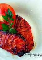 Salmon panggang saus teriyaki