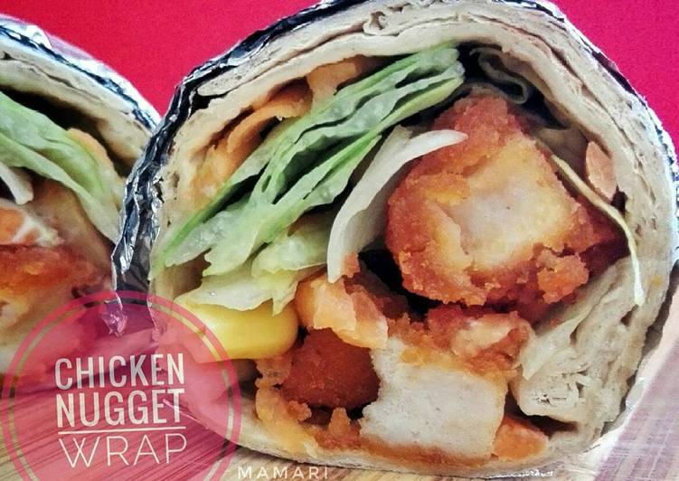 resep lengkap untuk Chicken nugget wrap