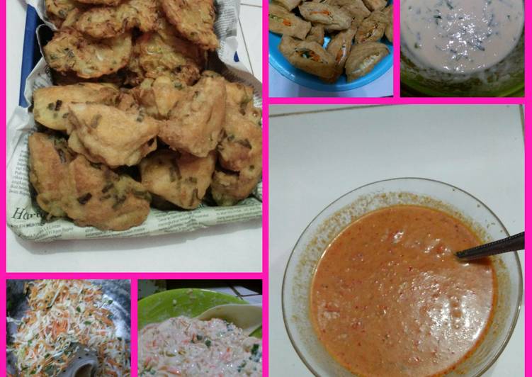 resep lengkap untuk Tahu Isi & Bakwan Goreng Plus Sambel Kacang