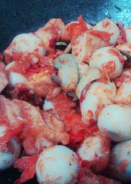 Sambel goreng telur puyuh tahu