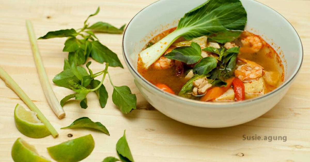 4 resep sup tom yam rumahan yang enak dan sederhana - Cookpad