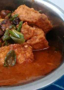 Semur tahu udang jantung ayam cabe hijau