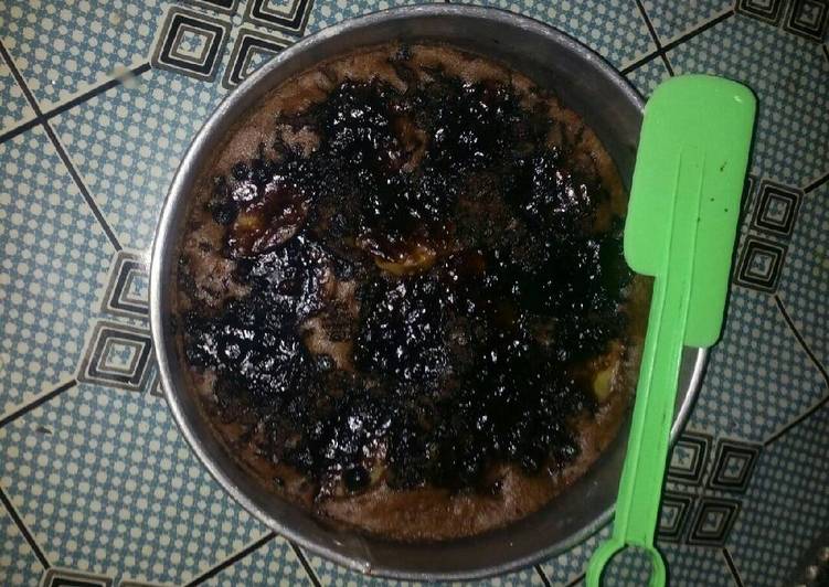 gambar untuk cara membuat Brownis milo pisang simple