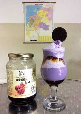 Taro Smoothies with Honey Dates