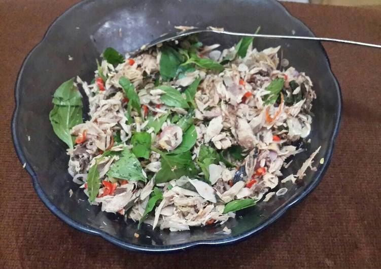 resep masakan Tongkol Pindang Sambal Matah