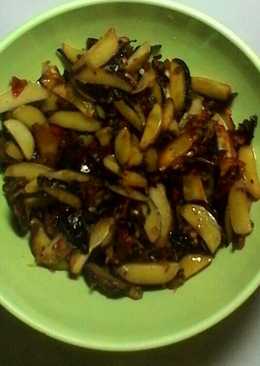 Jengkol pedas masak kering