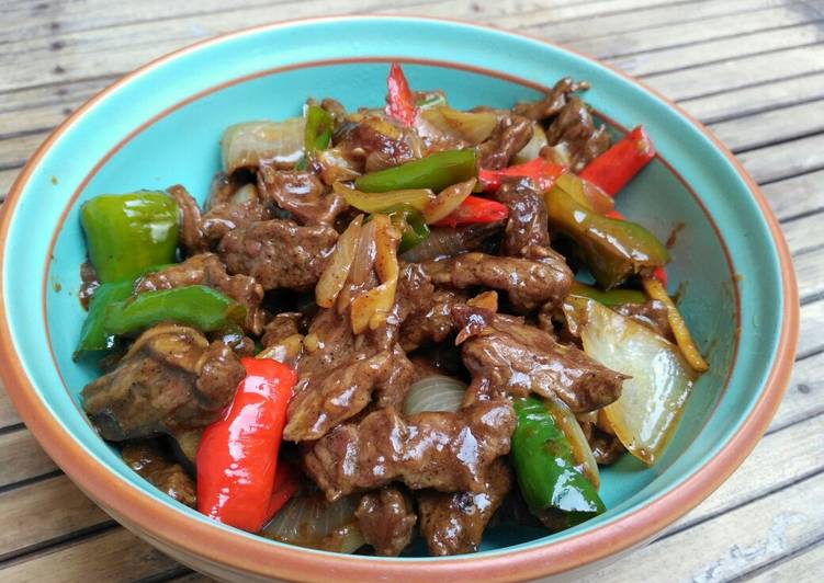 gambar untuk resep makanan Sapi lada hitam maknyusss