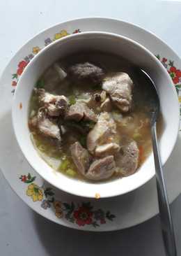 Sop ayam bakso bumbu seblak super pedass