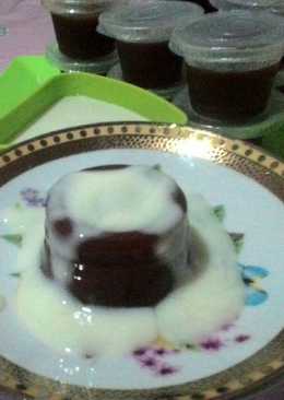 Puding coklat with vanila vla