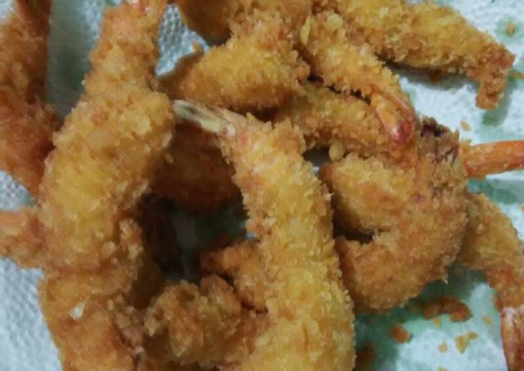 gambar untuk resep makanan Ebi furai aka udang tempura or udang goreng tepung panir