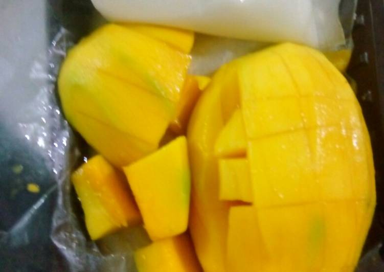 resep Manggo sticky rice / Ketan mangga