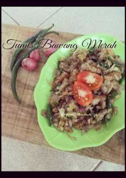 Tumis bawang merah + teri nasi