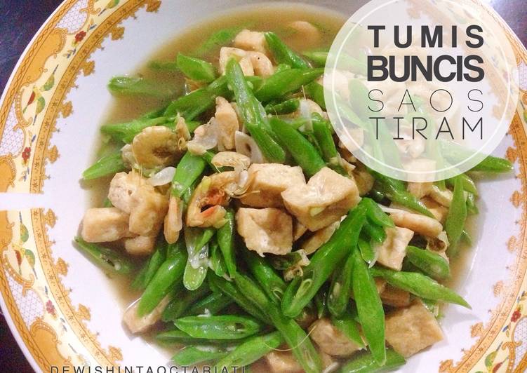 resep makanan Buncis Tahu Udang Manis Tumis Saus Tiram