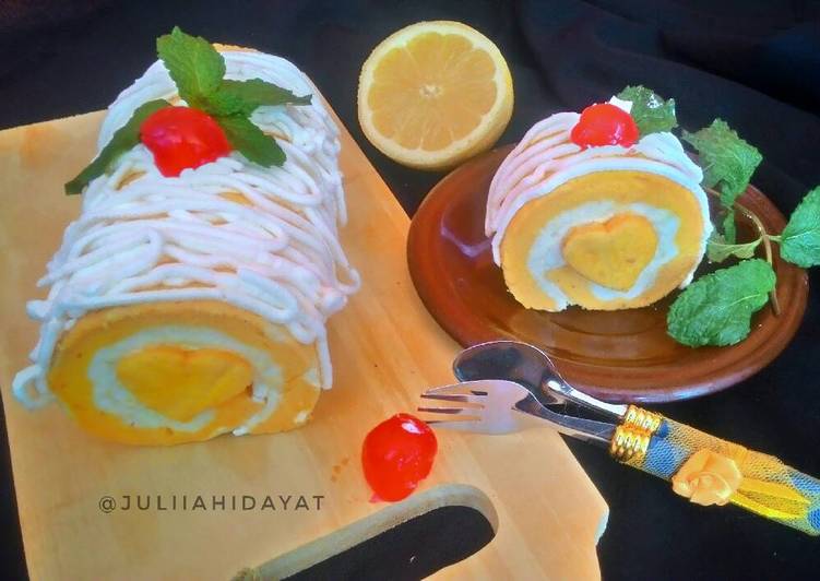 gambar untuk resep makanan Healthy lemonade chiffon roll