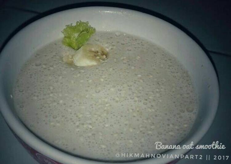 resep Banana oat smoothie