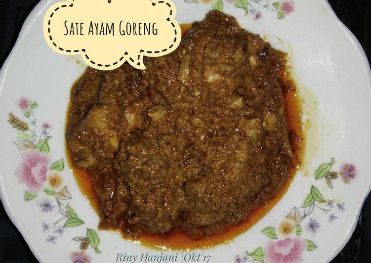 bahan dan cara membuat Sate Ayam Goreng