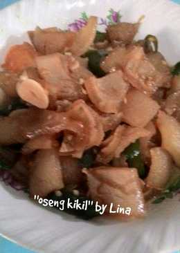 Oseng cekcek/kikil (kulit sapi)