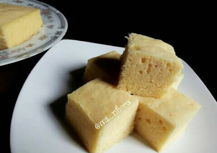 bahan dan cara membuat Steamed Cheddar Cheese Cake (#pr_recookanekabolkus)