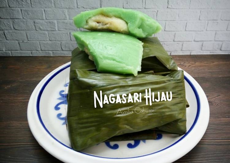 Nagasari Hijau/Pandan foto resep utama