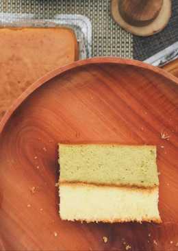 Matcha pineapple sponge cake / layer cake (cooked dough)