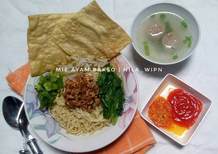 bahan dan cara membuat Mie Ayam Bakso