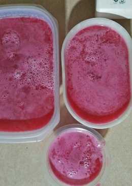 Puding susu buah naga (cemilan 1y)