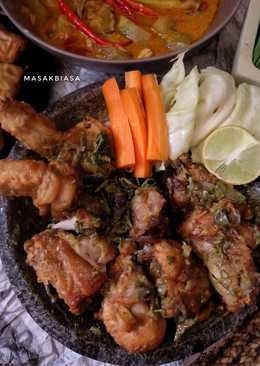 Ayam geprak sambal ijo terasi