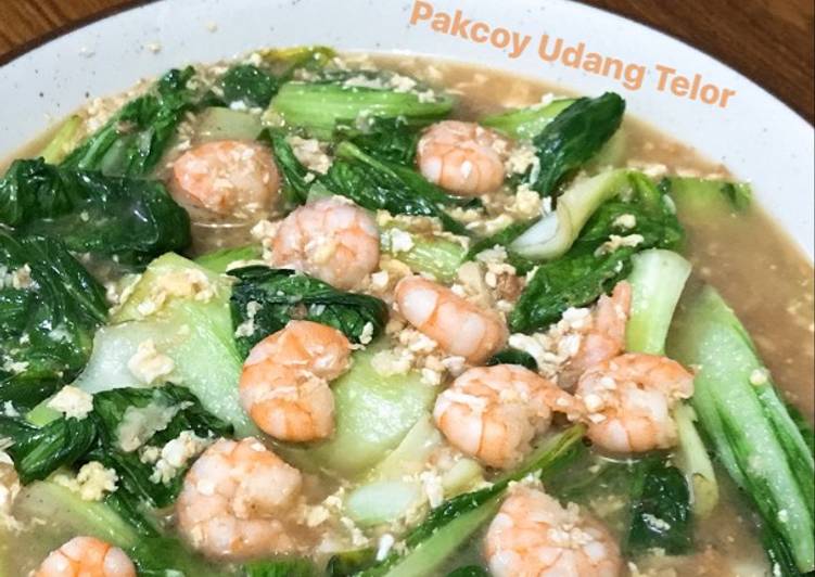 resep masakan Pakcoy Udang Telor