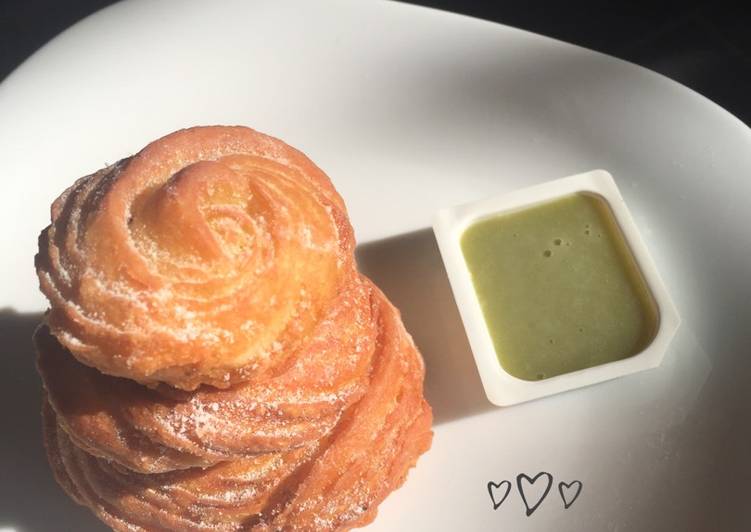 gambar untuk cara membuat Churros Green Tea