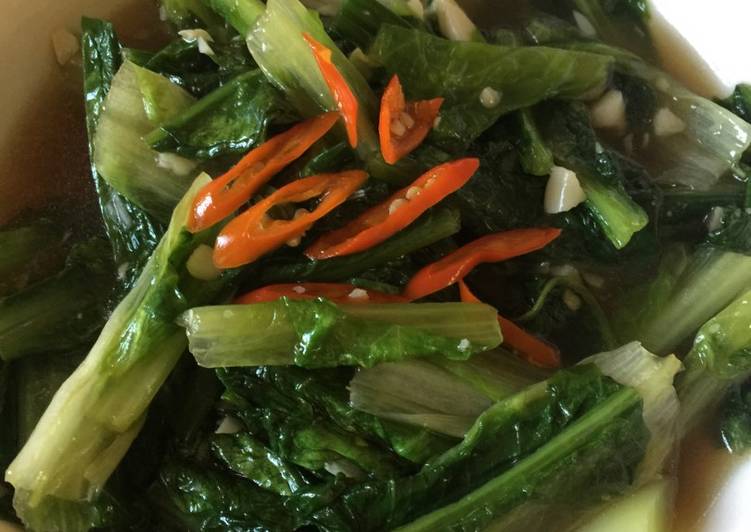 resep Garden lettuce with garlic