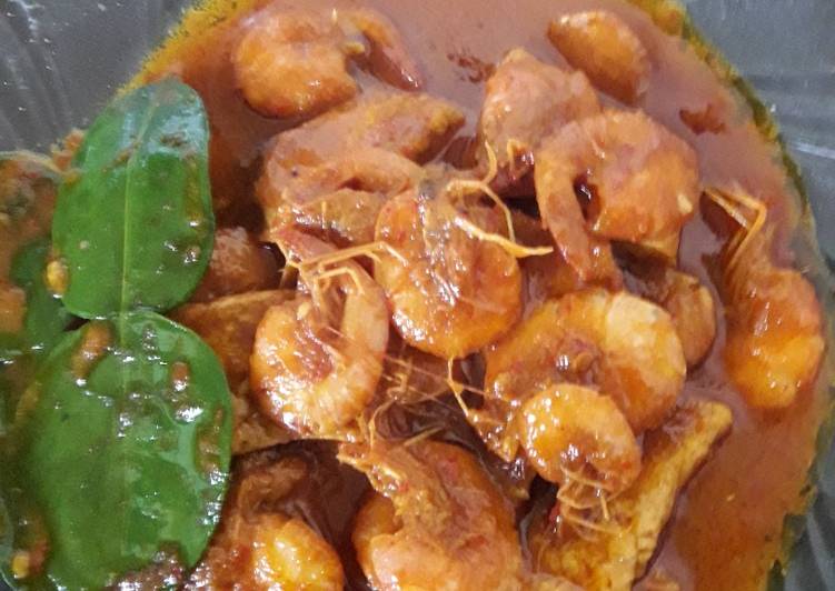 resep masakan Gulai udang asam manis pedas